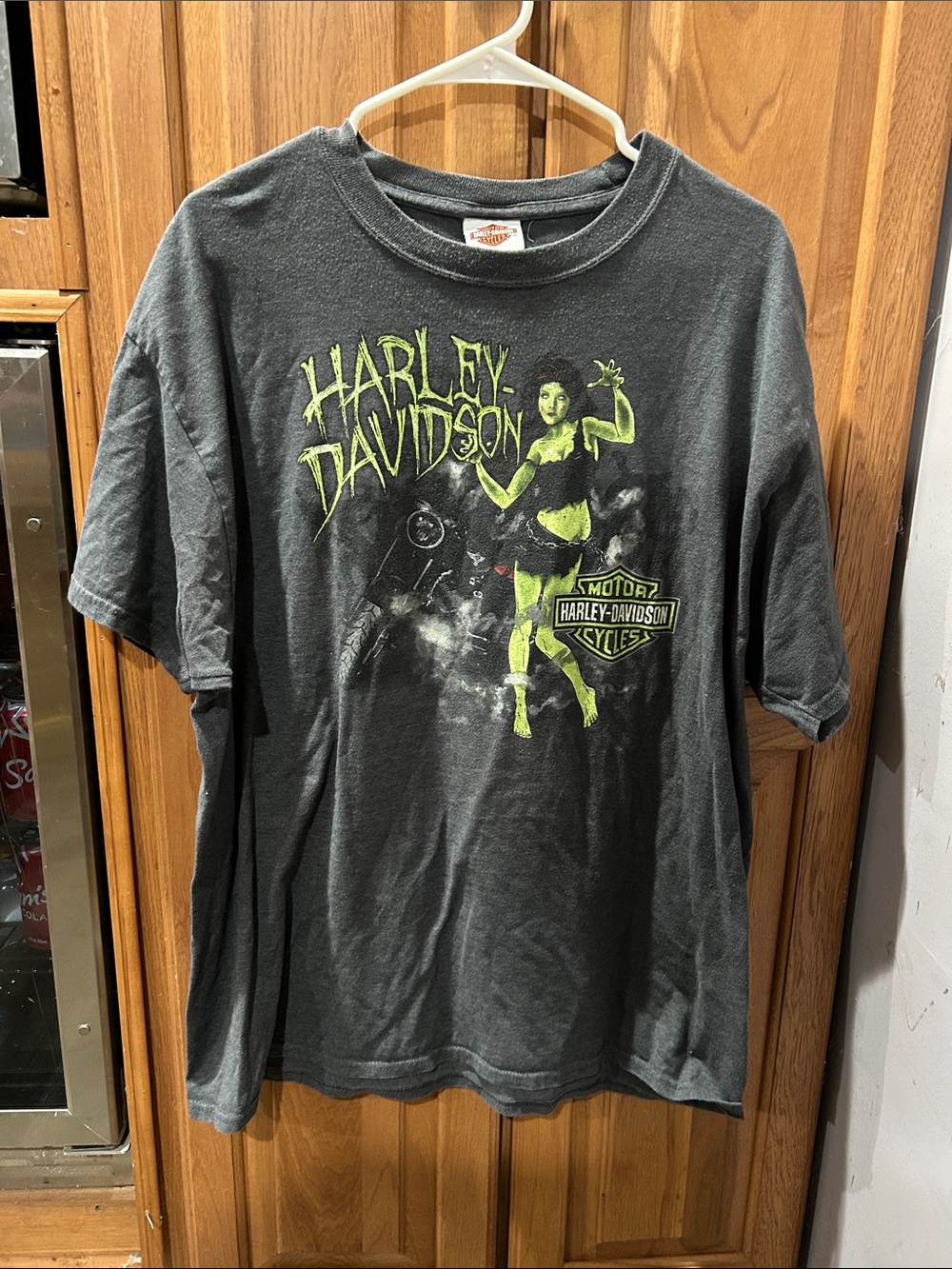 Harley-Davidson Black Tee with Neon Lime Graphic